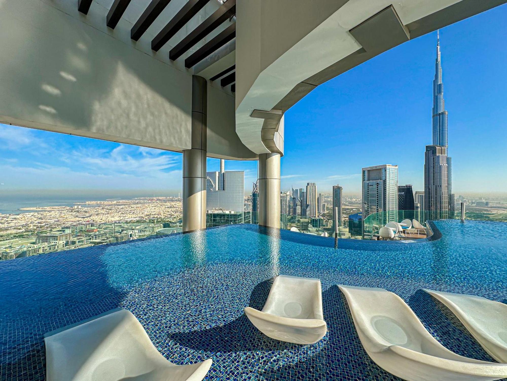 Full Burj Khalifa View Lux 2Bedroom With Rooftop Pool Central Location In Paramount Hotel Midtown Dubai Exterior photo