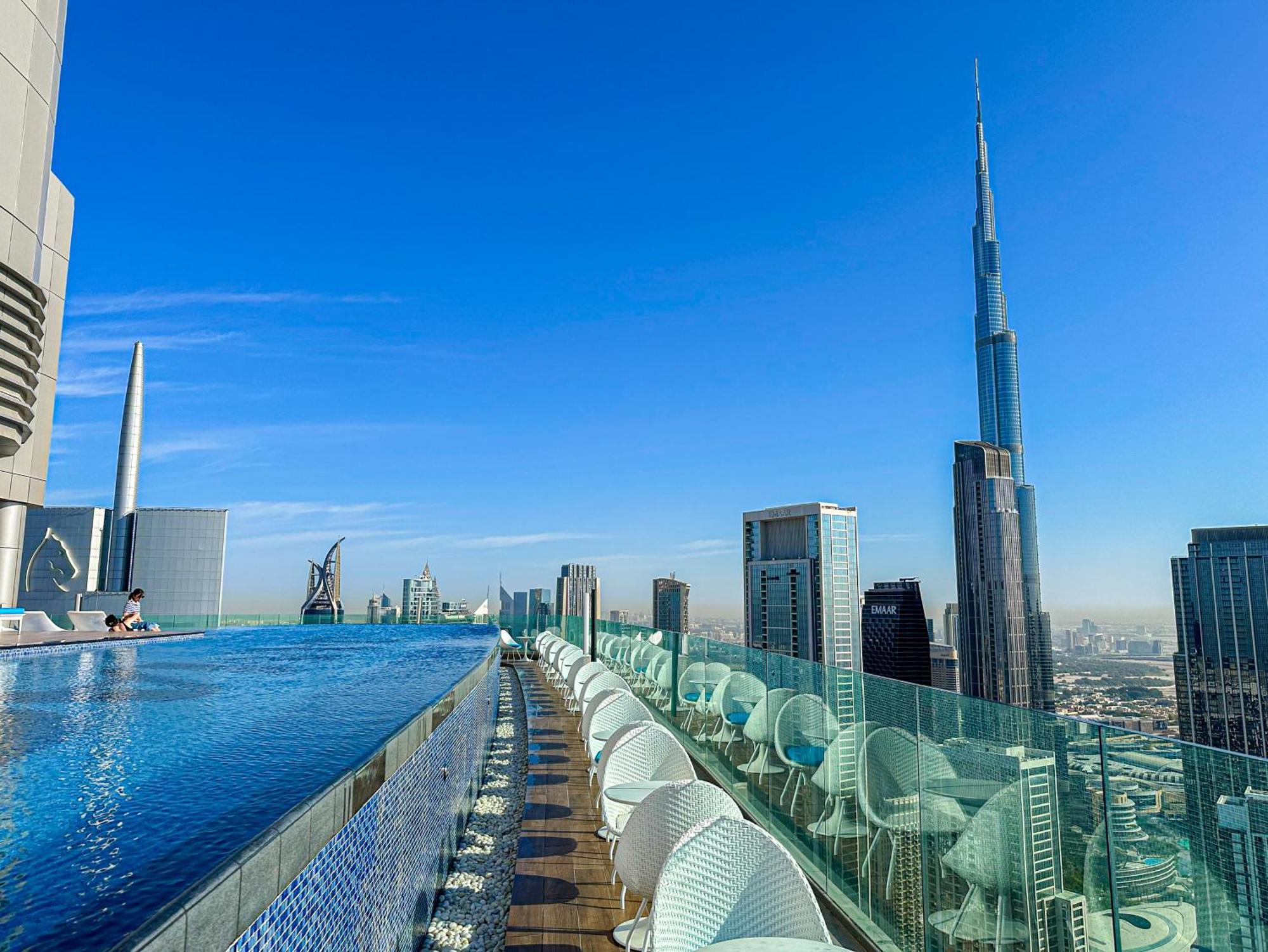 Full Burj Khalifa View Lux 2Bedroom With Rooftop Pool Central Location In Paramount Hotel Midtown Dubai Exterior photo