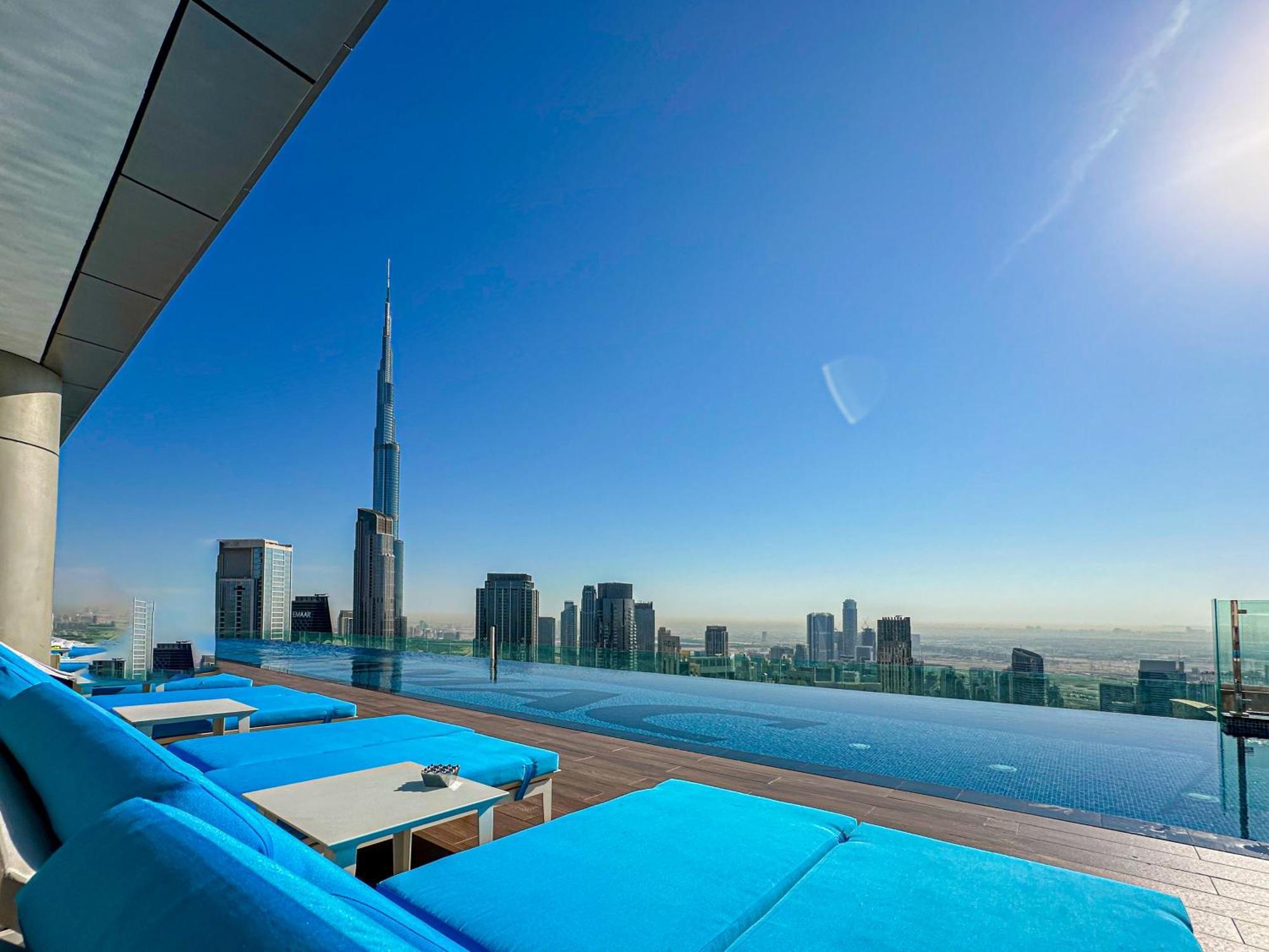 Full Burj Khalifa View Lux 2Bedroom With Rooftop Pool Central Location In Paramount Hotel Midtown Dubai Exterior photo